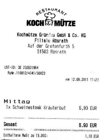 ufei H�ffner Kochm�tze Restaurant
